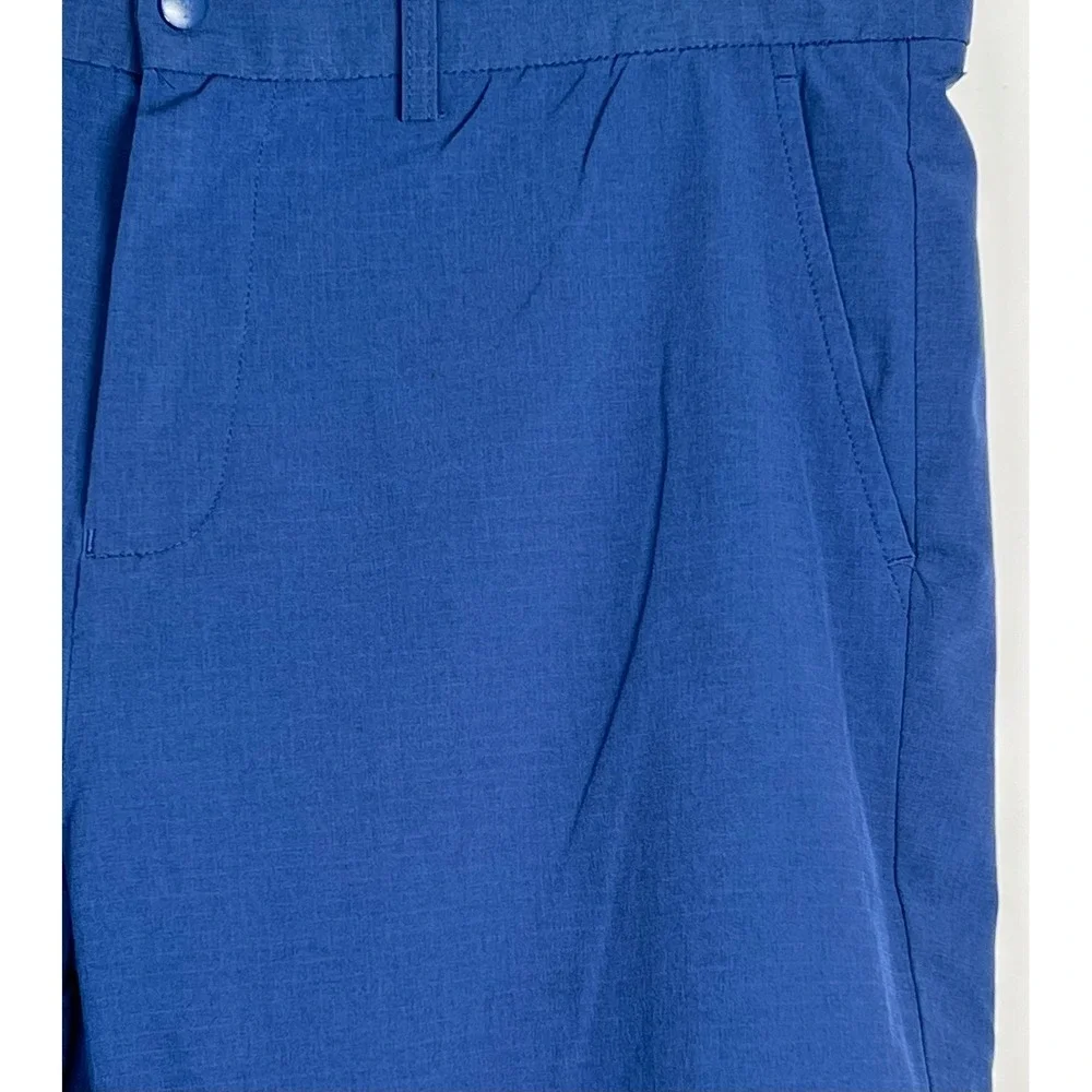 Crown‎ & Ivy Golf Shorts Mens 38 Blue Stretch Flat Front Performance Activewear
